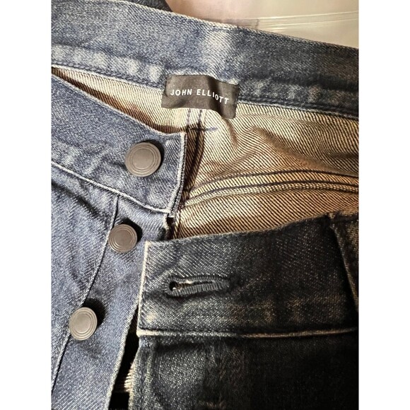 John Elliott The Cast 2 Jeans Mens 38x30 Distressed Jeans Made in Japan Knee B3 - Picture 3 of 12